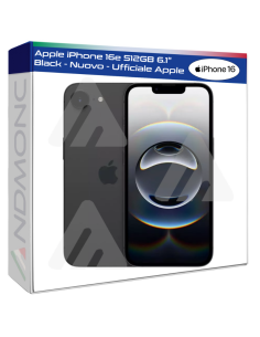 Apple iPhone 16e 512GB 6.1" Black - Nuovo - Ufficiale Apple
