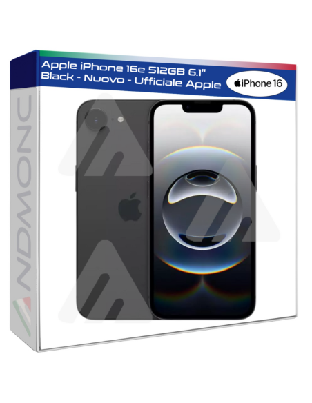 Apple iPhone 16e 512GB 6.1" Black - Nuovo - Ufficiale Apple