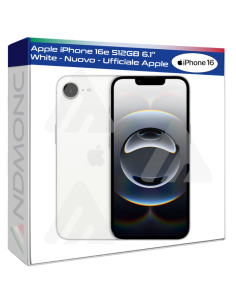 Apple iPhone 16e 512GB 6.1" White - Nuovo - Ufficiale Apple