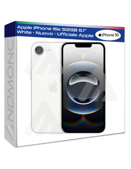 Apple iPhone 16e 512GB 6.1" White - Nuovo - Ufficiale Apple