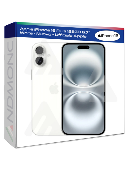Apple iPhone 16 Plus 128GB 6.7" White - Nuovo - Ufficiale Apple