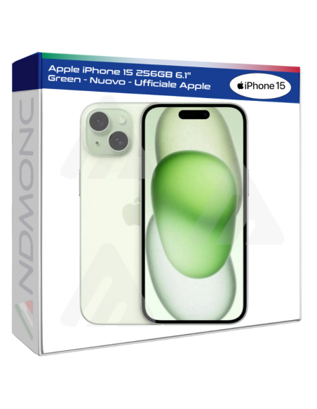 Apple iPhone 15 256GB 6.1" Green - Nuovo - Ufficiale Apple