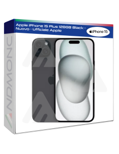 Apple iPhone 15 Plus 128GB Black - Nuovo - Ufficiale Apple