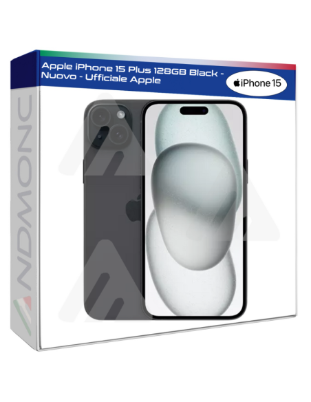 Apple iPhone 15 Plus 128GB Black - Nuovo - Ufficiale Apple