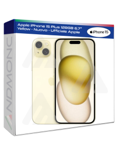 Apple iPhone 15 Plus 128GB 6.7" Yellow - Nuovo -...