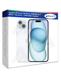 Apple iPhone 15 Plus 128GB 6.7" Blue - Nuovo - Ufficiale...