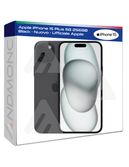 Apple iPhone 15 Plus 5G 256GB Black - Nuovo - Ufficiale Apple