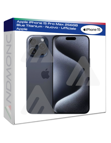 Apple iPhone 15 Pro Max 256GB Blue Titanium - Nuovo - Ufficiale Apple