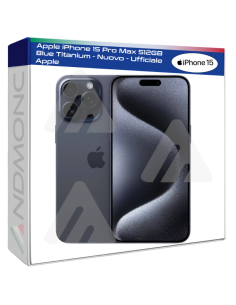 Apple iPhone 15 Pro Max 512GB Blue Titanium - Nuovo -...