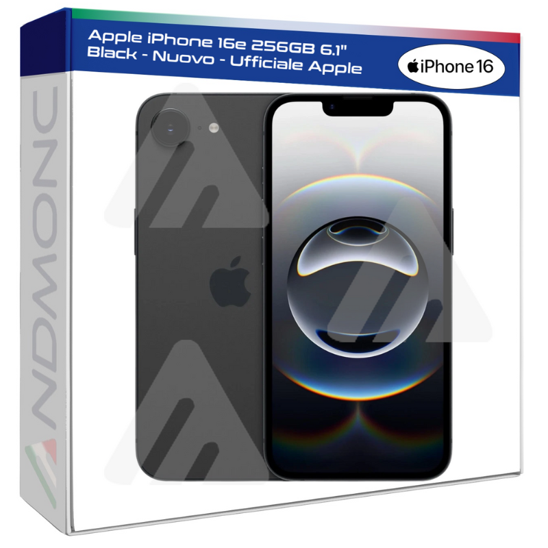 Apple iPhone 16e 256GB 6.1" Black - Nuovo - Ufficiale Apple