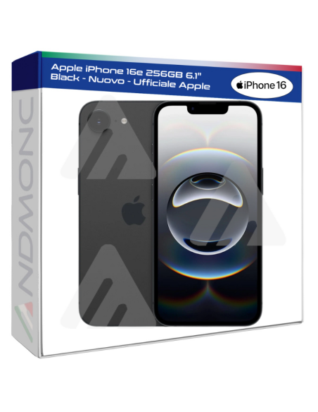 Apple iPhone 16e 256GB 6.1" Black - Nuovo - Ufficiale Apple