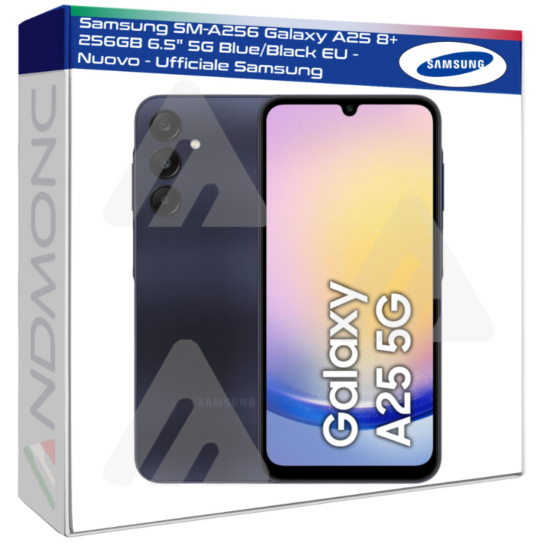 Samsung SM-A256 Galaxy A25 8+256GB 6.5" 5G Blue/Black EU - Nuovo - Ufficiale Samsung