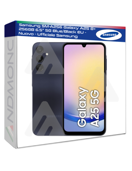 Samsung SM-A256 Galaxy A25 8+256GB 6.5" 5G Blue/Black EU - Nuovo - Ufficiale Samsung