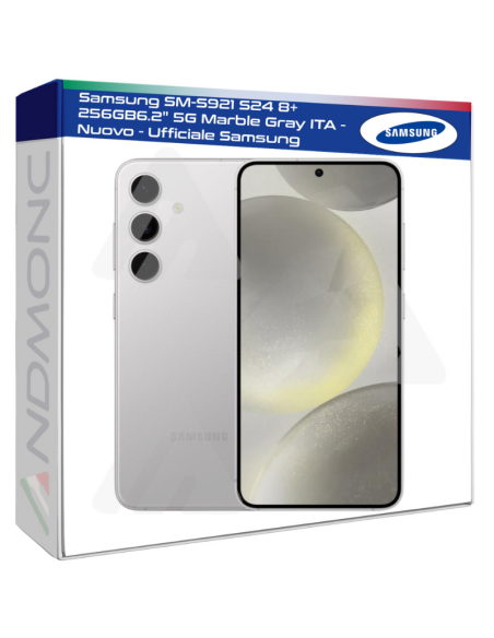 Samsung SM-S921 S24 8+256GB 6.2" 5G Marble Gray ITA - Nuovo - Ufficiale Samsung