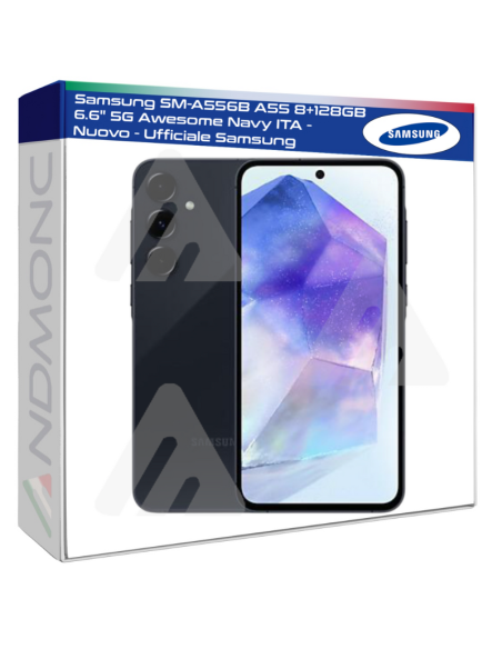 Samsung SM-A556B A55 8+128GB 6.6" 5G Awesome Navy ITA - Nuovo - Ufficiale Samsung