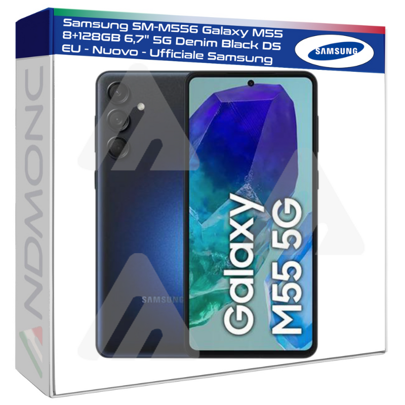 Samsung SM-M556 Galaxy M55 8+128GB 6,7" 5G Denim Black DS EU - Nuovo - Ufficiale Samsung