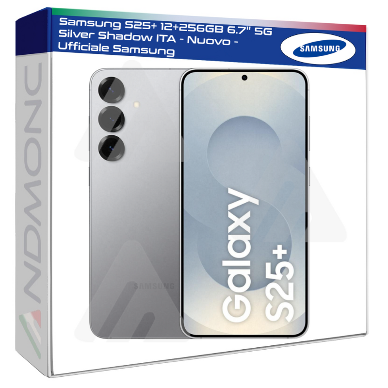 Samsung S25+ 12+256GB 6.7" 5G Silver Shadow ITA - Nuovo - Ufficiale Samsung