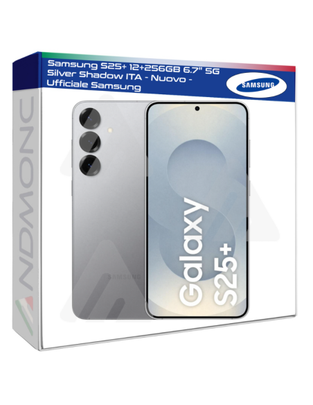 Samsung S25+ 12+256GB 6.7" 5G Silver Shadow ITA - Nuovo - Ufficiale Samsung