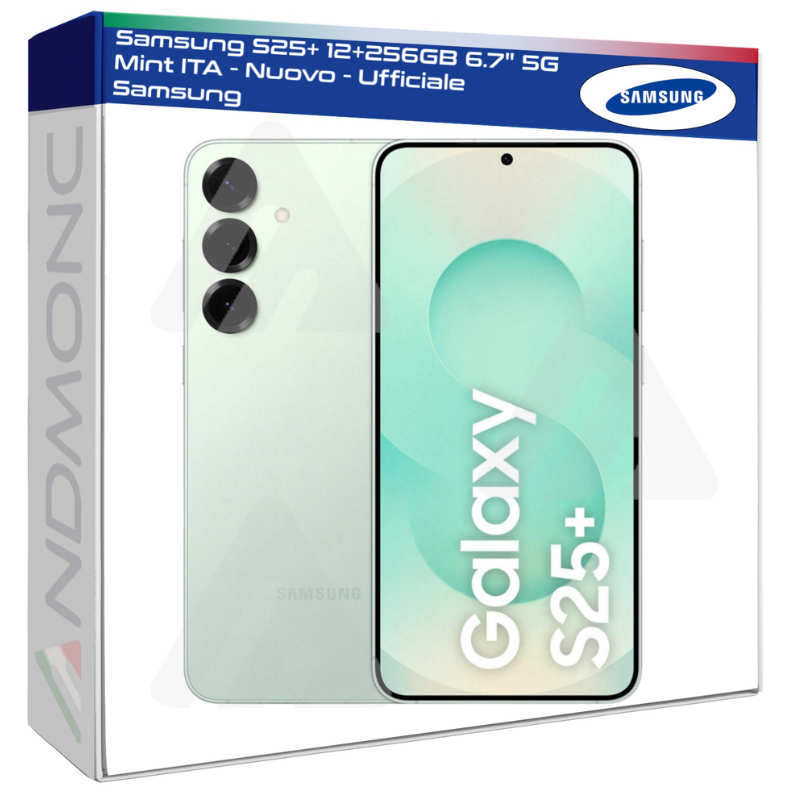 Samsung S25+ 12+256GB 6.7" 5G Mint ITA - Nuovo - Ufficiale Samsung
