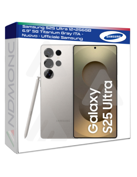 Samsung S25 Ultra 12+256GB 6.9" 5G Titanium Gray ITA - Nuovo - Ufficiale Samsung