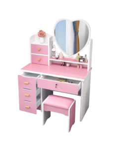 Toeletta con specchio a LED, Rosa, per il trucco, con... 2