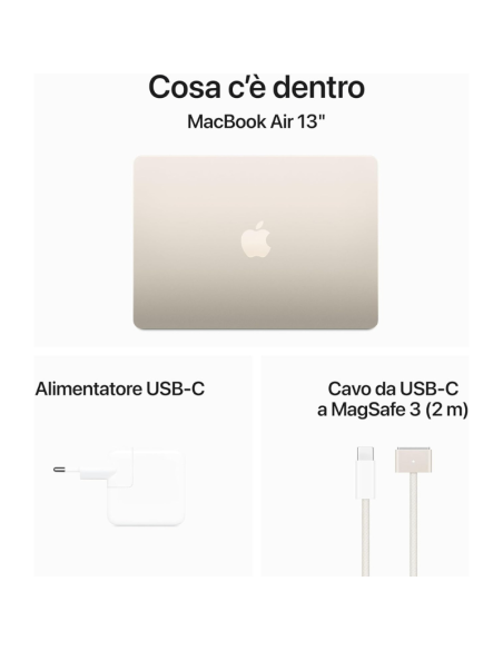 Apple MacBook Air 2024 13" M3 8C/10G 16/512GB Starlight MXCU3T/A