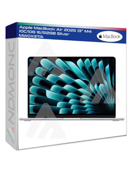 Apple MacBook Air 2025 13" M4 10C/10G 16/512GB Silver MW0X3T/A