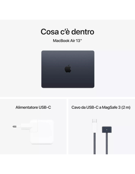 Apple MacBook Air 2025 13" M4 10C/8G 16/256GB Midnight MW123T/A