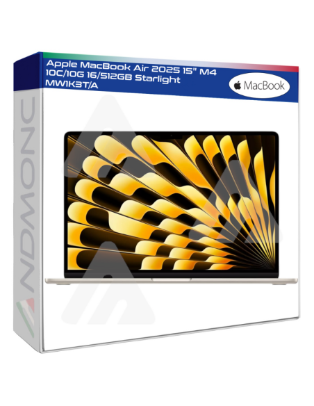 Apple MacBook Air 2025 15" M4 10C/10G 16/512GB Starlight MW1K3T/A