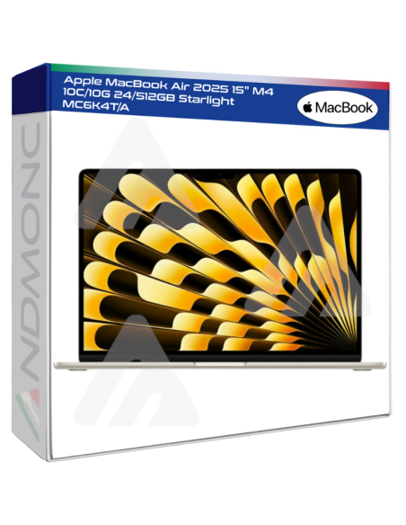 Apple MacBook Air 2025 15" M4 10C/10G 24/512GB Starlight MC6K4T/A