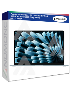 Apple MacBook Air 2025 15" M4 10C/10G 16/512GB Sky Blue...