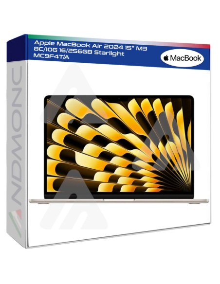 Apple MacBook Air 2024 15" M3 8C/10G 16/256GB Starlight MC9F4T/A