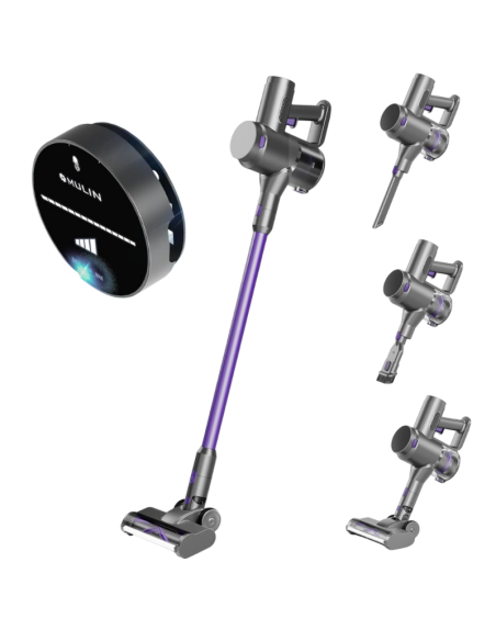 Aspirapolvere Senza Fili, Elettrica Leggera, 2in1 per la Pulizia di Fessure e Multi-Superfici con Display LED 250W