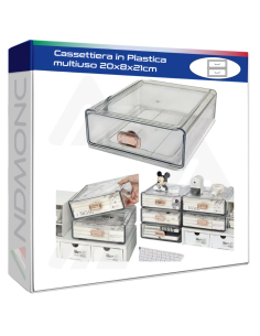 Cassettiera in Plastica multiuso 20x8x21cm