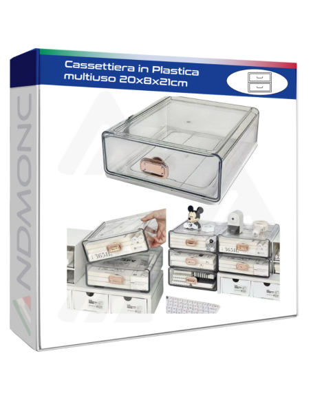 Cassettiera in Plastica multiuso 20x8x21cm