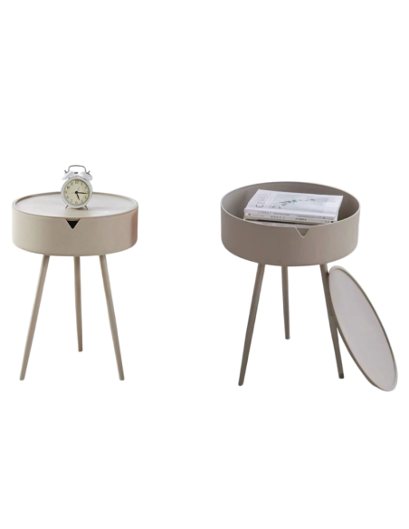 Comodino in Plastica Tortora, con piedi in metallo 55x40x40cm