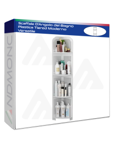 Scaffale D'Angolo del Bagno Plastica Tiered Moderno...