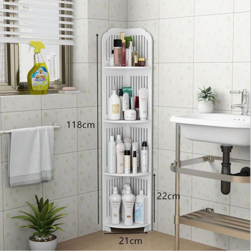 Scaffale D'Angolo del Bagno Plastica Tiered...