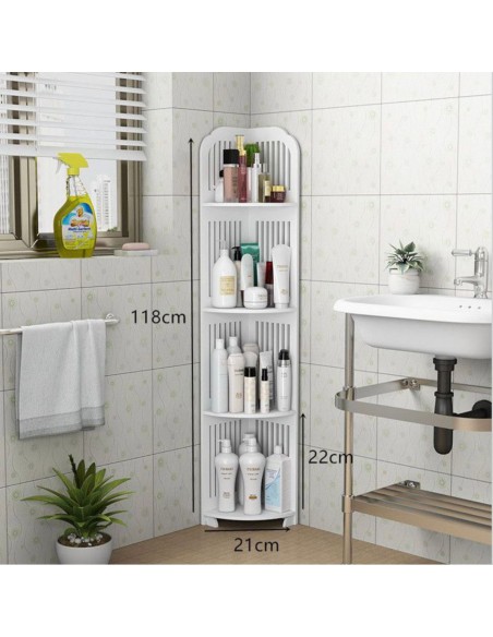 Scaffale D'Angolo del Bagno Plastica Tiered Moderno Versatile