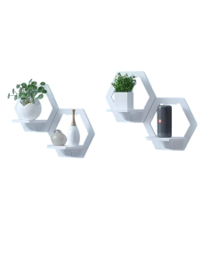 4x Mensola da muro Bianca 2