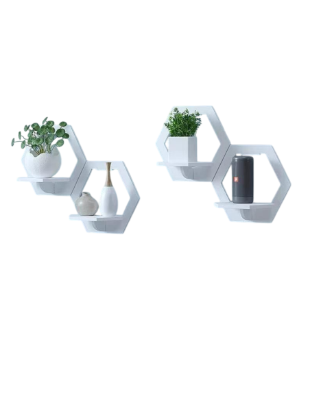 4x Mensola da muro Bianca