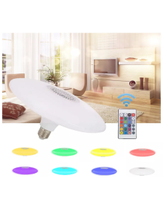 Lampadina Led Bluetooth UFO 48W Luce Bianca RGB Cassa... 2