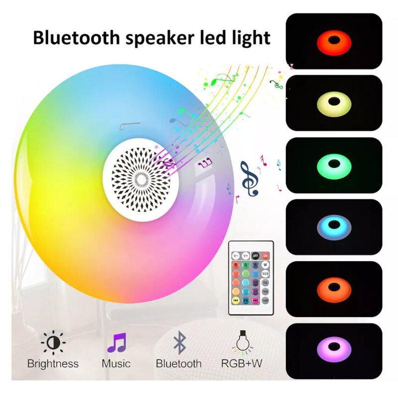 Lampadina Led Bluetooth UFO 48W Luce Bianca RGB...