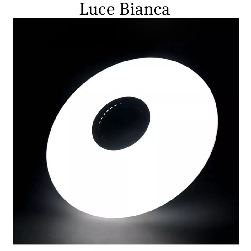 Lampadina Led Bluetooth UFO 48W Luce Bianca RGB...