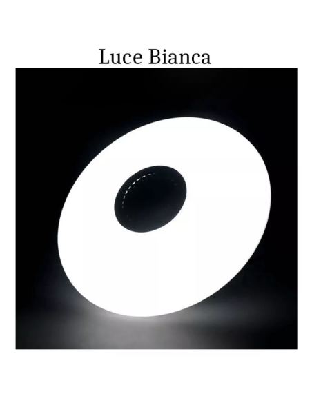 Lampadina Led Bluetooth UFO 48W Luce Bianca RGB Cassa Altoparlante