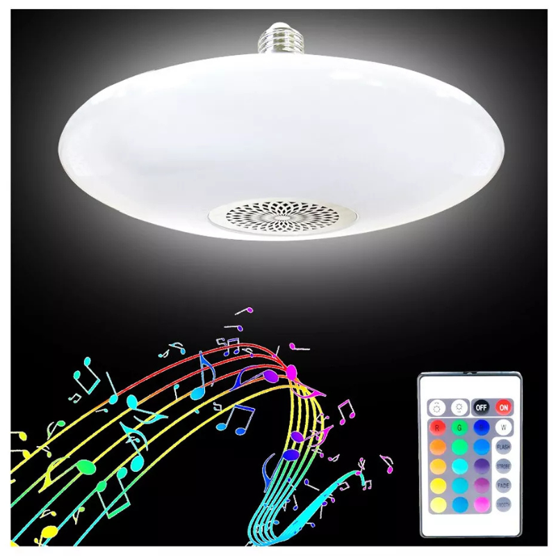 Lampadina Led Bluetooth UFO 48W Luce Bianca RGB...