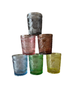 Set da 6 Bicchieri in Vetro Colorato Solara 2