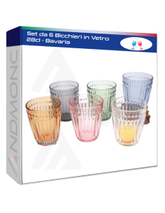 Set da 6 Bicchieri in Vetro 28cl - Bavaria