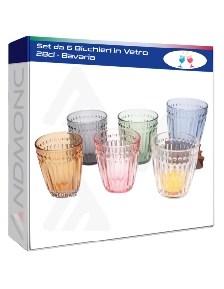 Set da 6 Bicchieri in Vetro 28cl - Bavaria