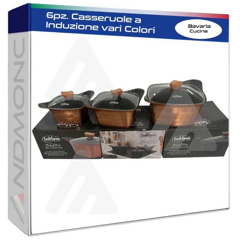 6pz. Casseruole ad Induzione Bavaria
